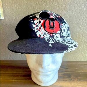 Disney Parks Mickey Mouse Baseball Trucker Cap Hat Black‎ Red White Youth Size